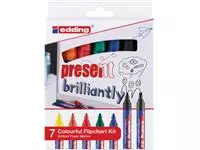 Een Edding Merkstift brilliant paper marker e-30 en e-33, blister met 7 stuks, assorti koop je bij ShopXPress