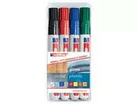 Een Edding permanent marker e-3300 blister van 4 stuks in geassorteerde kleuren koop je bij ShopXPress