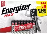 Een Energizer batterijen Max AAA/LR03/E92, blister van 8, MaxIPACK koop je bij ShopXPress