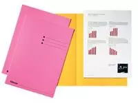 Een Esselte dossiermap roze, karton van 180 g/m², pak van 100 stuks koop je bij ShopXPress
