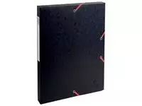 Een Exacompta elastobox Exabox zwart, rug van 2,5 cm koop je bij ShopXPress