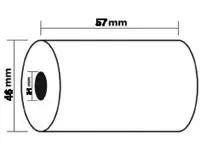 Een Exacompta thermische rekenrol ft 57 mm, diameter +-46 mm, asgat 12 mm, lengte 24 meter, pak van 5 rol koop je bij ShopXPress