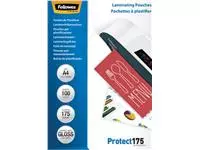 Een Fellowes lamineerhoes Protect175 ft A4, 350 micron (2 x 175 micron), pak van 100 stuks koop je bij ShopXPress