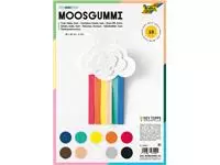 Een Folia mosgummi pak van 10 blad in 10 geassorteerde kleuren koop je bij ShopXPress