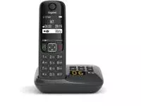 Een Gigaset AS690A DECT draadloze telefoon met antwoordapparaat, zwart koop je bij ShopXPress