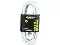 Een Greenmouse Lightning USB-C kabel, USB-C naar 8-pin, 2 m, wit koop je bij ShopXPress