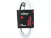 Een Greenmouse Lightning kabel, USB-A naar 8-pin, 1 m, wit koop je bij ShopXPress