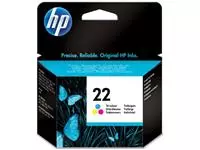 Een HP inktcartridge 22, 165 pagina&#39;s, OEM C9352AE#301, 3 kleuren, met beveiligingssysteem, koop je bij ShopXPress