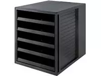 Een Han ladenblok Systembox Karma, met 5 open laden, eco-zwart koop je bij ShopXPress