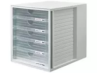 Een Han ladenblok Systembox met 5 gesloten laden, transparant koop je bij ShopXPress