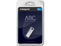 Een Integral ARC USB stick 2.0, 16 GB, zilver koop je bij ShopXPress
