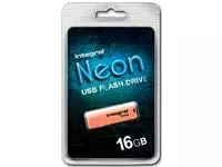 Een Integral Neon USB 2.0 stick, 16 GB, oranje koop je bij ShopXPress