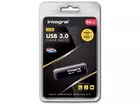 Een Integral USB stick 3.0, 64 GB, zwart koop je bij ShopXPress