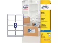 Een Avery Witte etiketten QuickDry doos van 10 blad, ft 99,1 x 67,7 mm (b x h), 80 stuks, 8 per blad Met ... koop je bij ShopXPress