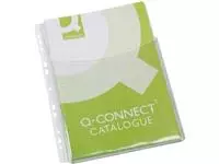 Een Q-CONNECT geperforeerde showtas A4 11-gaatsperforatie PP glashelder pak van 5 stuks koop je bij ShopXPress