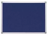 Een Q-CONNECT textielbord met aluminium frame 90 x 60 cm blauw koop je bij ShopXPress