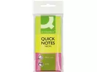 Een Q-CONNECT Quick Notes, ft 38 x 51 mm, 50 vel, etui van 3 blokken in neonkleuren koop je bij ShopXPress