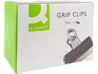 Een Q-CONNECT bulldogclip, zwart, 75 mm, doos van 10 stuks koop je bij ShopXPress