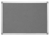Een Q-CONNECT textielbord met aluminium frame 60 x 45 cm grijs koop je bij ShopXPress