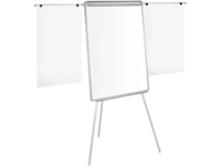 Een Q-CONNECT flipchart, magnetisch, met 2 uitschuifbare papierhouders, grijs koop je bij Supplierz BV