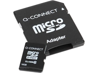 Een Q-CONNECT microSD geheugenkaart, met SD-adaptor, 16 GB koop je bij ShopXPress