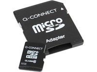 Een Q-CONNECT microSD geheugenkaart, met SD-adaptor, 32 GB koop je bij ShopXPress