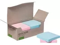 Een Q-CONNECT Quick Notes Recycled pastel, ft 76 x 76 mm, 100 vel, doos van 12 stuks in geassorteerde kleuren koop je bij ShopXPress