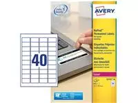 Een Avery L6145-20 NoPeel etiketten ft 45,7 x 25,4 mm (b x h), 800 etiketten, wit koop je bij ShopXPress