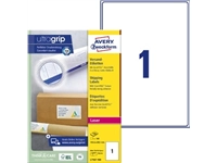 Vous pouvez acheter un Avery L7167, Etiquettes d'expédition, Laser, Ultragrip, blanches, 100 pages, 1 per page, 199,6 x 289,1 mm chez Supplierz BV