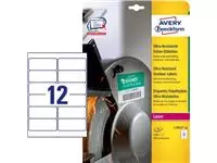 Een Avery ultra resistente etiketten voor buiten ft 99,1 x 42,3 mm (b x h), doos van 120 etiketten koop je bij ShopXPress