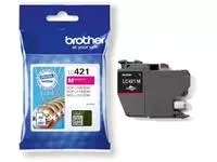 Een Brother inktcartridge, 200 pagina's, OEM LC-421M, magenta koop je bij ShopXPress