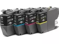 Een Brother inktcartridge, 200 pagina's, OEM LC-421VAL, 4 kleuren koop je bij ShopXPress