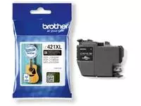 Een Brother inktcartridge, 500 pagina's, OEM LC-421XLBK, zwart koop je bij ShopXPress