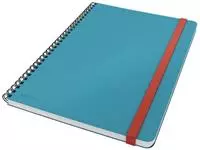 Een Leitz Cosy notitieboek met spiraalbinding, voor ft B5, gelijnd, blauw koop je bij ShopXPress