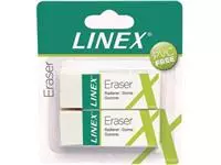 Een Linex witte gum, blister van 2 stuks koop je bij ShopXPress