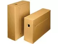 Een Loeff&#39;s archiefdoos City box 10+, ft 390 x 260 x 115 mm, bruin/wit, pak van 50 stuks koop je bij ShopXPress
