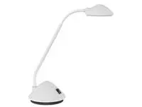 Een MAUL bureaulamp LED Arc op voet, warmwit licht, wit koop je bij ShopXPress