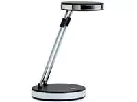 Een MAUL bureaulamp LED Puck op voet, verschuifbaar in hoogte, daglicht wit licht, zwart koop je bij ShopXPress