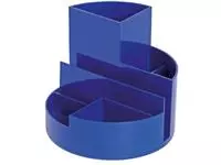 Een MAUL bureauorganizer pennenbak Roundbox Ø14x12.5cm, 7-vaks, 85% gerecycled kunststof blauw koop je bij ShopXPress