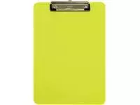 Een MAUL klemplaat Neon hard kunststof A4 staand geel transparant koop je bij ShopXPress