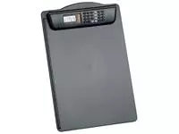 Een MAUL klemplaat hard kunststof met calculator A4 staand zwart koop je bij ShopXPress
