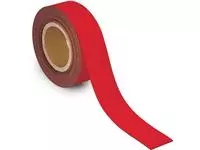 Een MAUL magnetisch etiketband beschrijf- en wisbaar, 10mtx50mm, rood koop je bij ShopXPress
