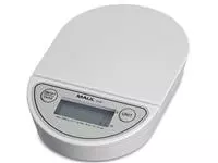 Een MAUL postweegschaal Oval 2 kg ( /1gr) incl. batterij wit koop je bij ShopXPress