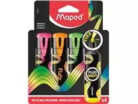 Een Maped Fluo&#39;Peps Flex markeerstift, assorti, doosje van 4 stuks koop je bij ShopXPress