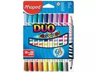 Een Maped Viltstift Color&#39;Peps Duo, blister met 10 stuks koop je bij ShopXPress