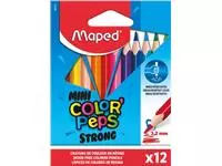 Een Maped kleurpotlood Color&#39;Peps Mini Strong, 12 potloden in een kartonnen etui koop je bij ShopXPress