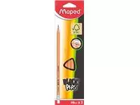 Een Maped potlood Black&#39;Peps HB, met gum, kartonnen ophangetui met 3 stuks koop je bij ShopXPress