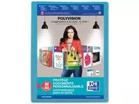 Een OXFORD Polyvision personaliseerbare presentatiealbum, formaat A4, uit PP, 40 tassen, blauw koop je bij ShopXPress