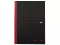 Een Oxford BLACK N&#39; RED gebonden boek, 192 bladzijden, ft A4, geruit 5 mm koop je bij ShopXPress