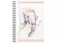 Een Oxford Boho Spirit spiraalblok, ft A5, 120 bladzijden, gelijnd, olifant koop je bij ShopXPress